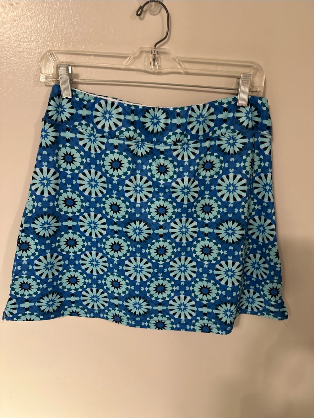 Blue Geometric Print Women’s Skirt